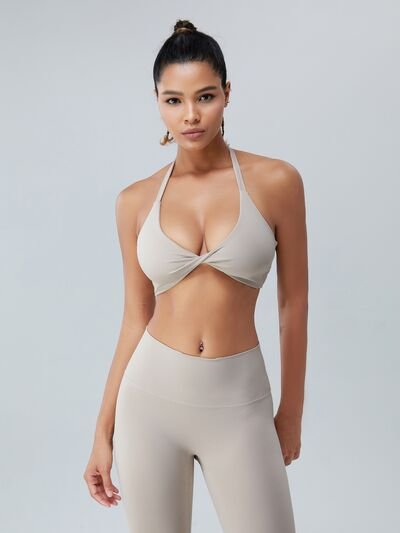 Twisted Halter Neck Active Bra - Image 10