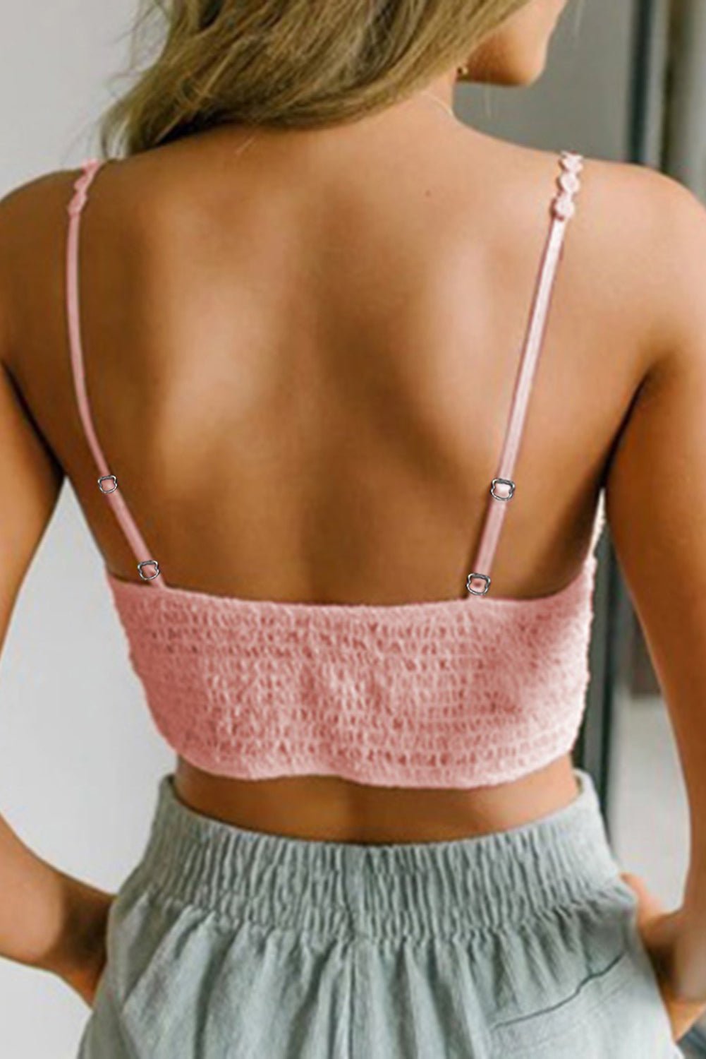 Lined V Neck Lace Bralette - Image 8