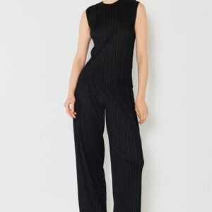 Marina West Swim Pleated Elastic-Waist Straight Pants