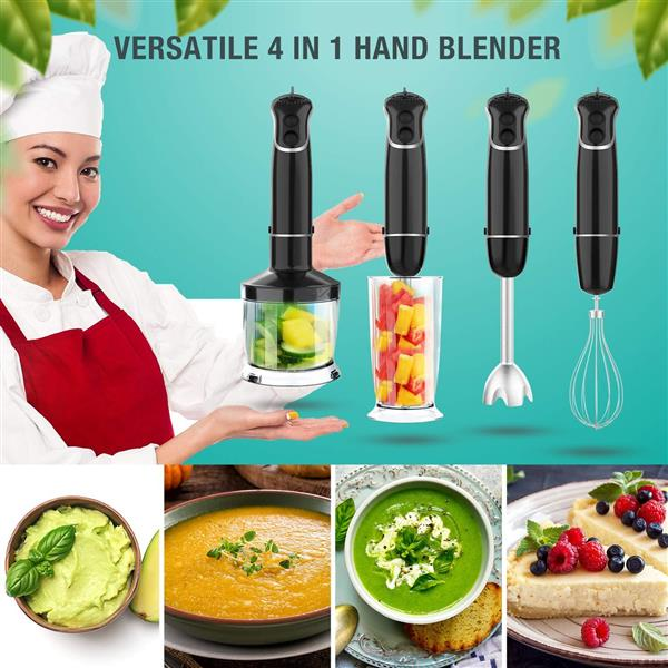 800W 4 in 1 Immersion Hand Stick Electric Blender Mixer - Image 2