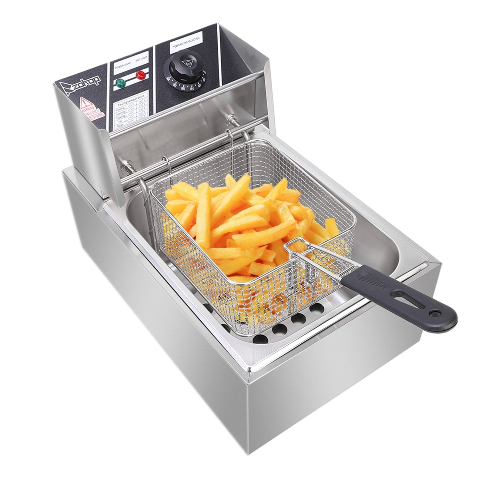 2.5KW 220-240V 6L Stainless Steel Single Cylinder Electric Frye - Image 2