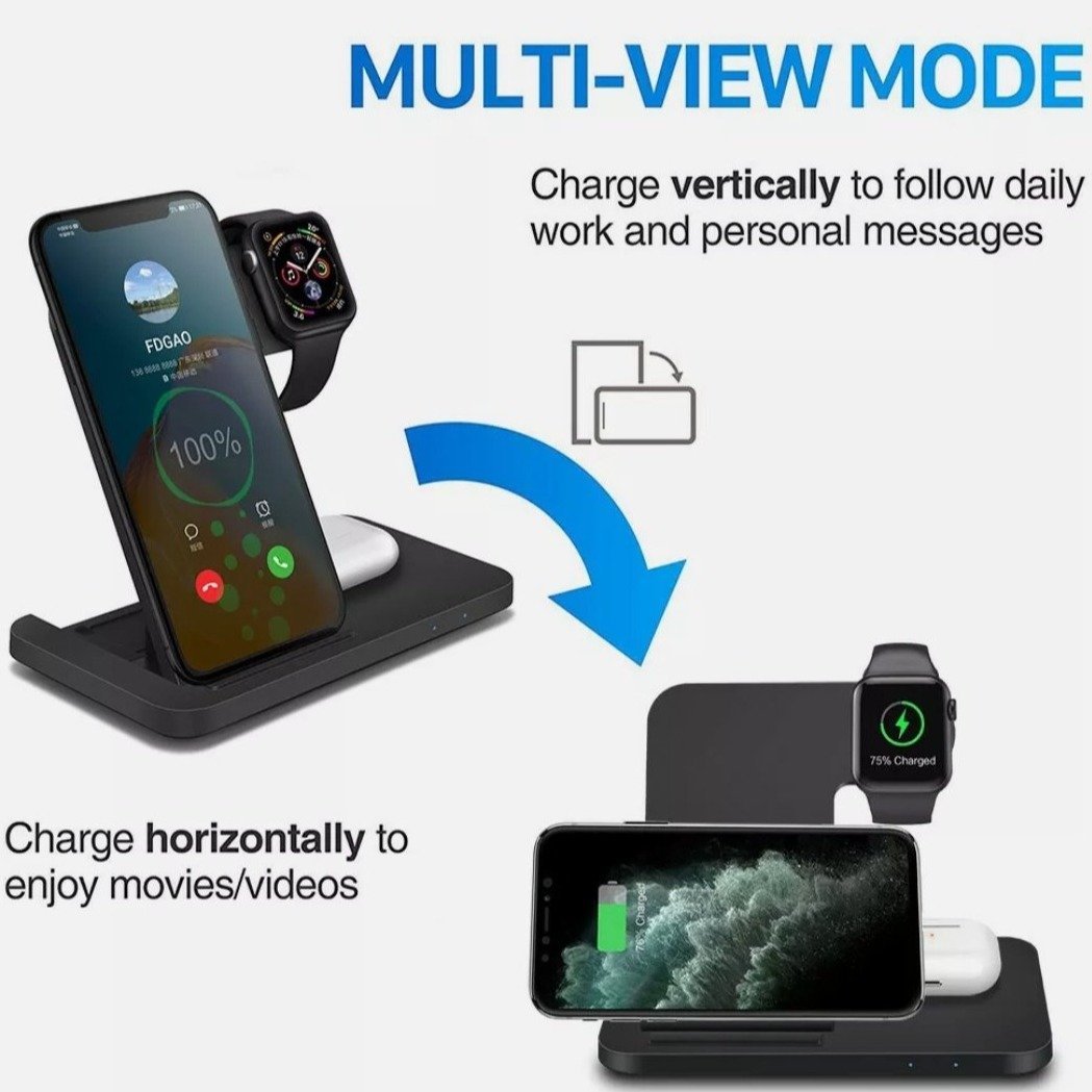 Ninja Dragons 3 in1 Wireless Foldable Charging Station - Image 3