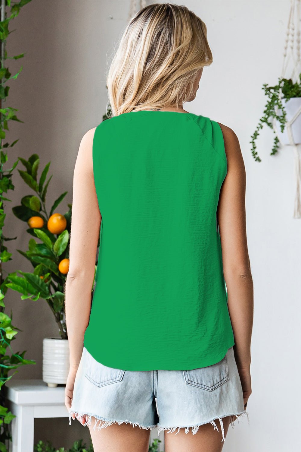 V-Neck Wide Strap Tank - Image 9