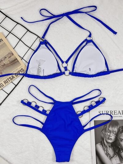 Cutout Halter Neck Two-Piece Bikini Set - Image 14