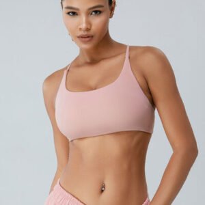 Crisscross Spaghetti Strap Active Bra