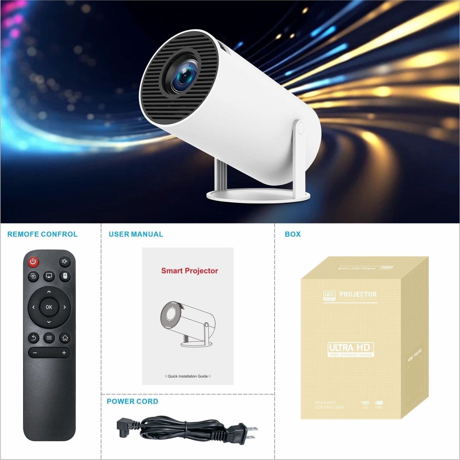 HY300 Pro Portable Projector - Image 5
