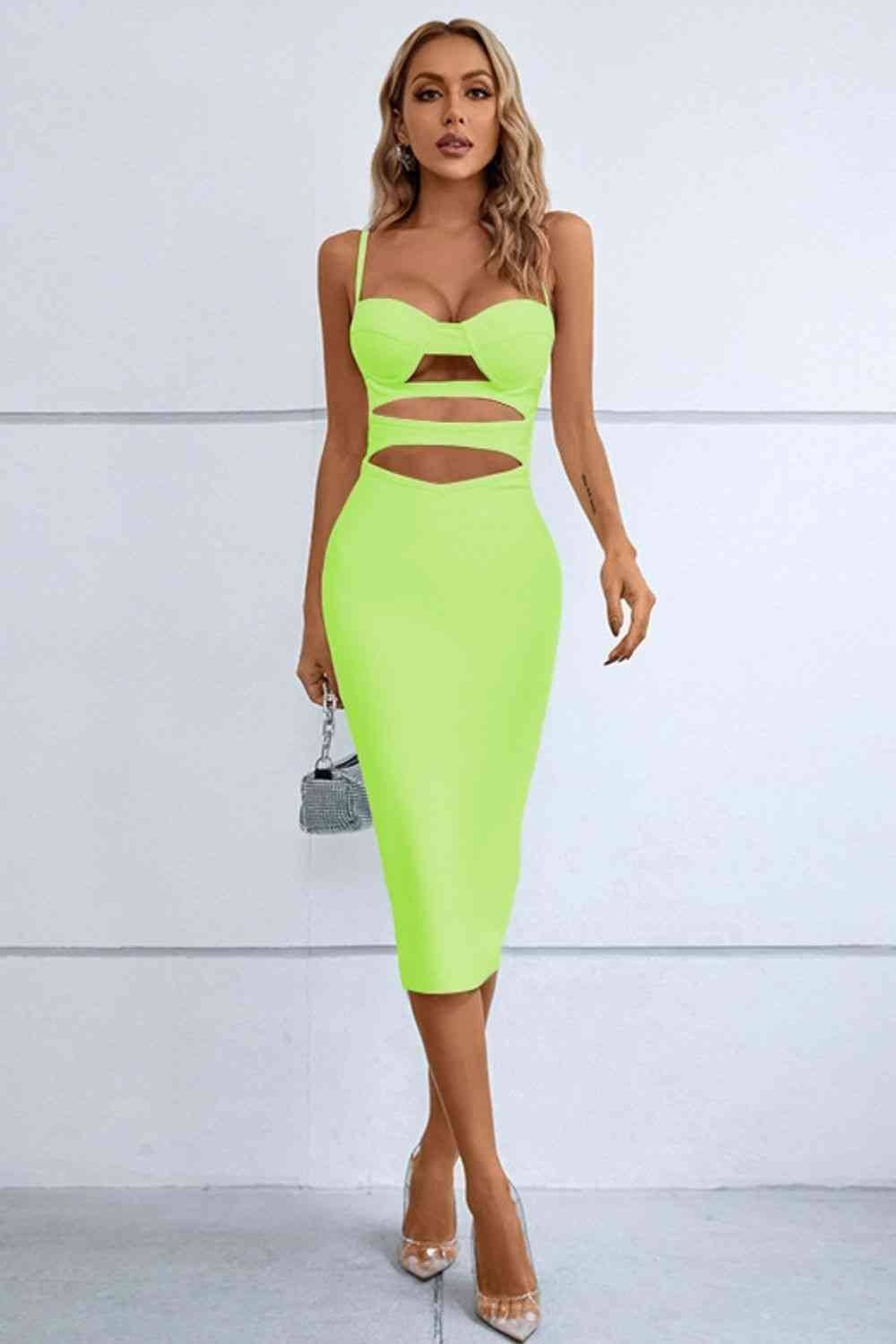 Cutout Spaghetti Strap Bodycon Dress - Image 4
