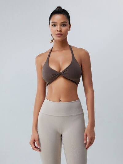 Twisted Halter Neck Active Bra - Image 16