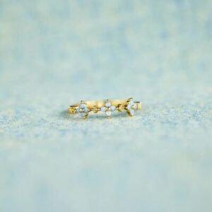 925 Sterling Silver Inlaid Zircon Flower Ring