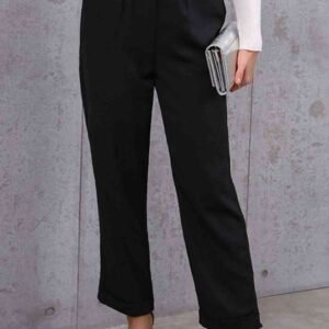 Belted Paperbag Waist Pants