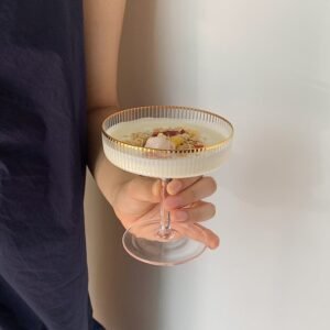Champagne Ripple Glass Gold
