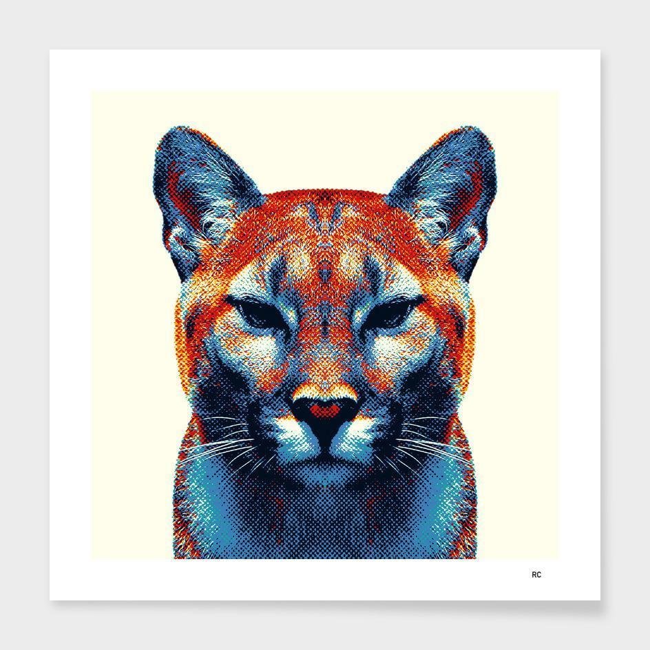 Puma - Colorful Animals Cushion/Pillow - Image 2